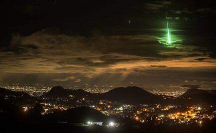 Captan meteorito con luz verde en la India