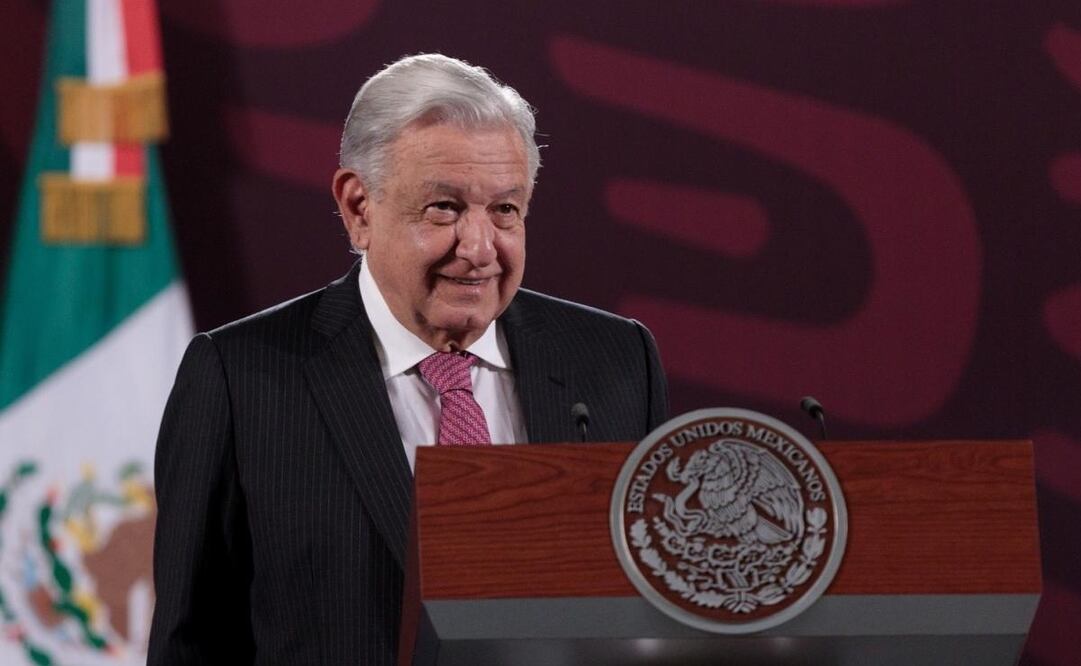 López Obrador en su mañanera del 27 de mayo en Palacio Nacional. Foto: Presidencia