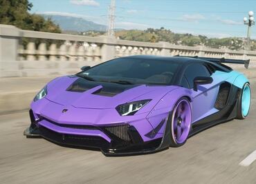 Así es el colorido Lamborghini de Chris Brown