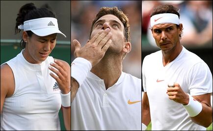 Nadal y Del Potro avanzan en Wimbledon; Cilic y Muguruza eliminados
