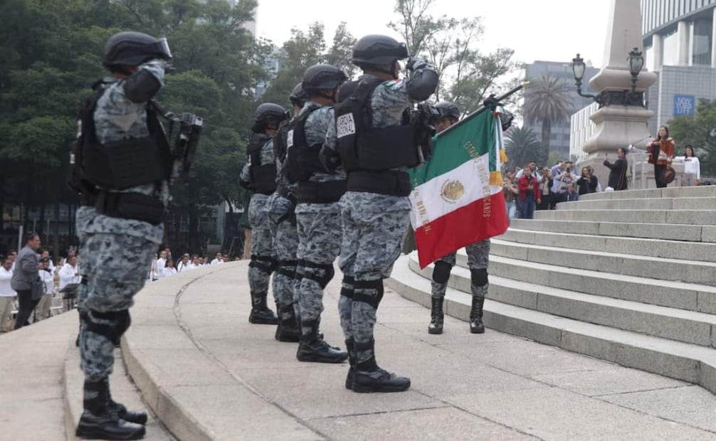 Aspectos del 197 aniversario de la victoria de Tampico, Tamaulipas, en el Ángel de la Independencia, Ciudad de México, el 12 de septiembre de 2026. Foto: Carlos Mejía / EL UNIVERSAL