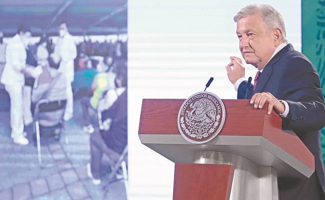 El Presidente criticó la difusión que se le dio al video de la vacunación, dijo que fue exagerado. Foto: Berenice Fregoso. EL UNIVERSAL