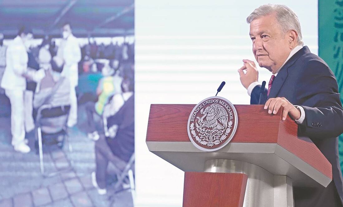 El Presidente criticó la difusión que se le dio al video de la vacunación, dijo que fue exagerado. Foto: Berenice Fregoso. EL UNIVERSAL