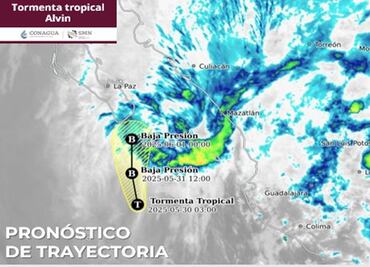 Tormenta tropical “Alvin” continúa acercándose a Los Cabos, BCS; cierran puertos a la navegación menor