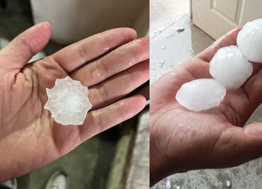 VIDEOS Reportan caída de granizo de gran tamaño en Ciénega de Flores, Nuevo León; lluvia afecta a otros municipios