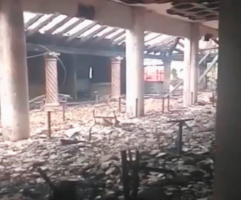 El local incendiado se ubica en la comunidad de La Cruz. Foto: Especial