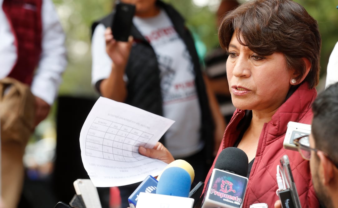 Candidata de Morena al gobierno mexiquense, Delfina Gómez (FOTO: IRVIN OLIVARES)