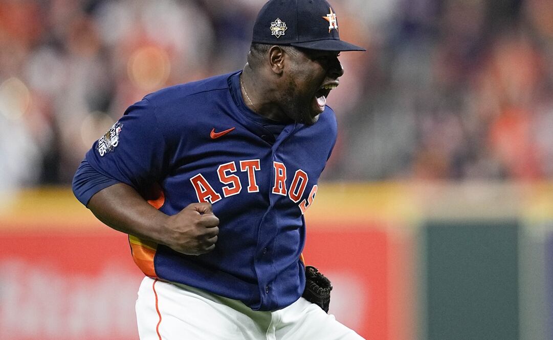 Hector Neris celebrando el triunfo de los Astros en Houston / Foto: AP