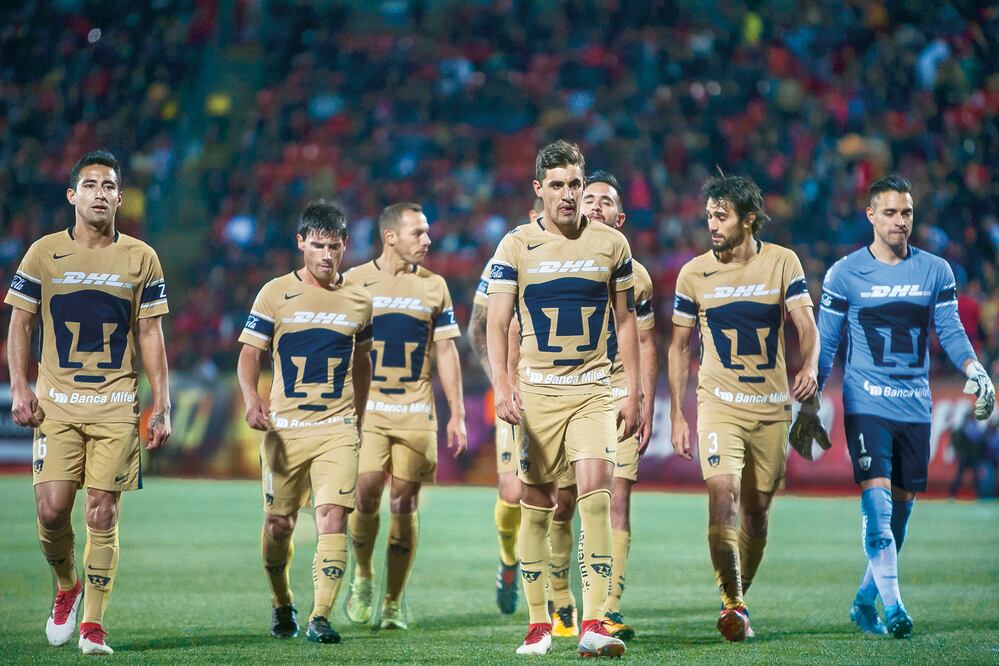 En la foto: Pumas, durante el juego de la jornada 8 del torneo Clausura 2018 de la Liga Bancomer MX, entre los Xolos del Tijuana y los Pumas de la UNAM celebrado en el estadio Caliente (Imago7/Agustín Reyes)