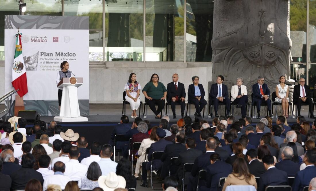 Sheinbaum anuncia 18 programas de acciones del Plan México. Foto: Diego Simón / EL UNIVERSAL