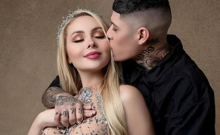 Al estilo de Nodal; Santa Fe Klan se tatúa rostro de su novia, Maya Nazor