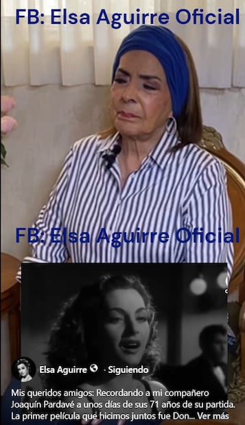 Elsa Aguirre hablando de Joaquín Pardavé en su último video compartido en Facebook.