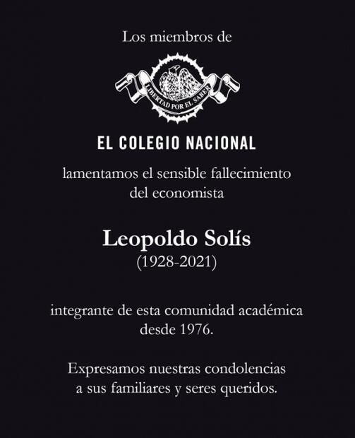 Fallece a los 92 años, el economista Leopoldo Solís Manjarrez