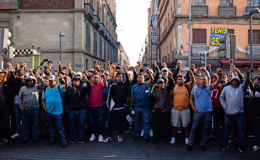 Bloqueo de la CNTE a Palacio Nacional hace unos días. Foto: Andrea Murcia /CUARTOSCURO.COM