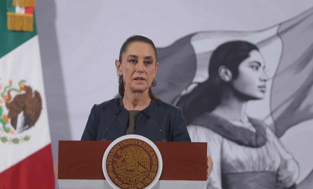 Claudia Sheinbaum, presidenta de México, durante la mañanera del 6 de noviembre del 2025. Foto: Gabriel Pano/ EL UNIVERSAL