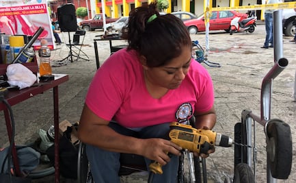 Discapacitados renuevan sillas de ruedas para dar alegría