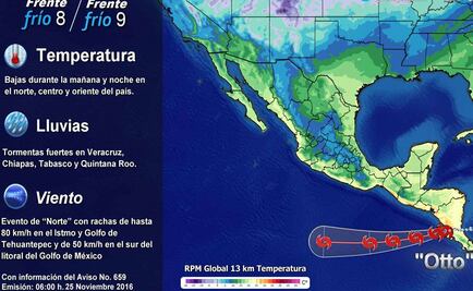 Frente frío 9 mantiene bajas temperaturas en el país