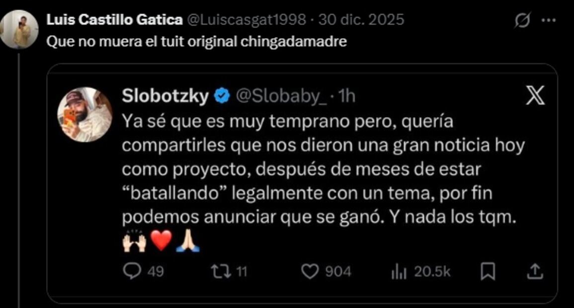 En las últimas horas, los nombres de Jessica Bustos, Ricardo Pérez y José Luis Slobotzky se volvieron tendencia en redes sociales. Foto: Captura de pantalla