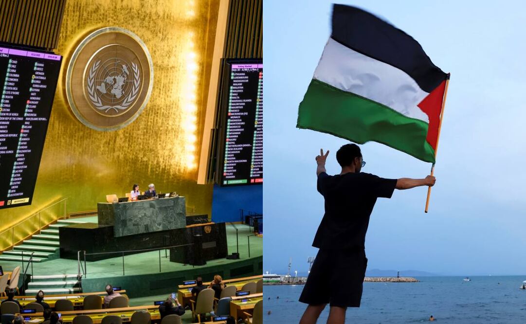 Asamblea General de la ONU, votaciones de Palestina. Foto: Xinhua y AP