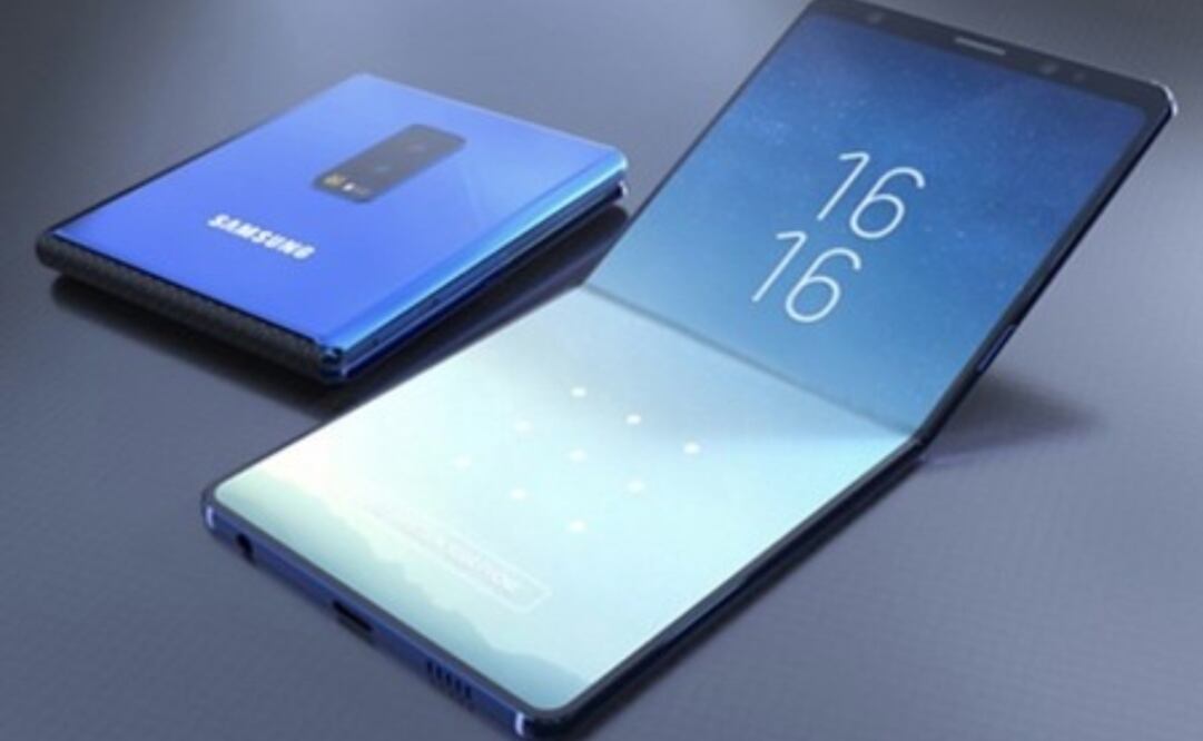 El nuevo teléfono inteligente Samsung podría estar construido alrededor de una pantalla de 6.7 pulgadas que se pliega hacia adentro para formar un "cuadrado" fácilmente embolsable