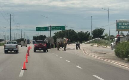 Fuga de gas natural genera movilización en carretera Mérida–Progreso, Yucatán