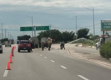 Fuga de gas natural genera movilización en carretera Mérida–Progreso, Yucatán