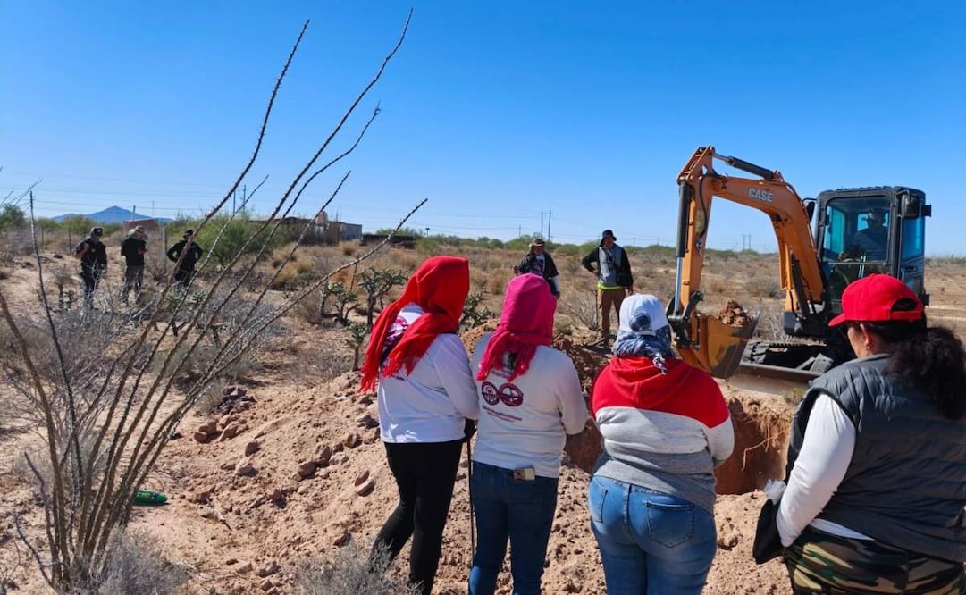 Ceci Flores informa localización de indicios humanos, donde presuntamente podría encontrarse su hijo Marco Antonio; los restos están en proceso de análisis genético.
Foto: Especial.
