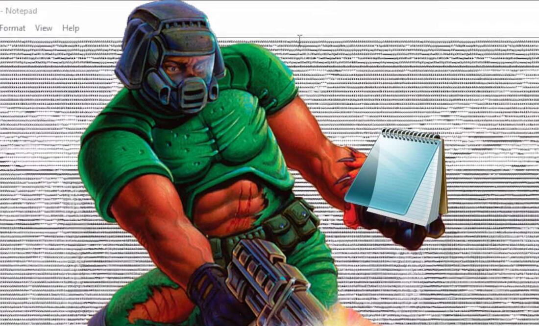 Consiguen ejecutar Doom en el Bloc de notas de Windows