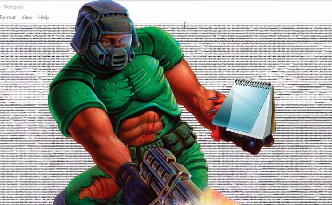 Consiguen ejecutar Doom en el Bloc de notas de Windows
