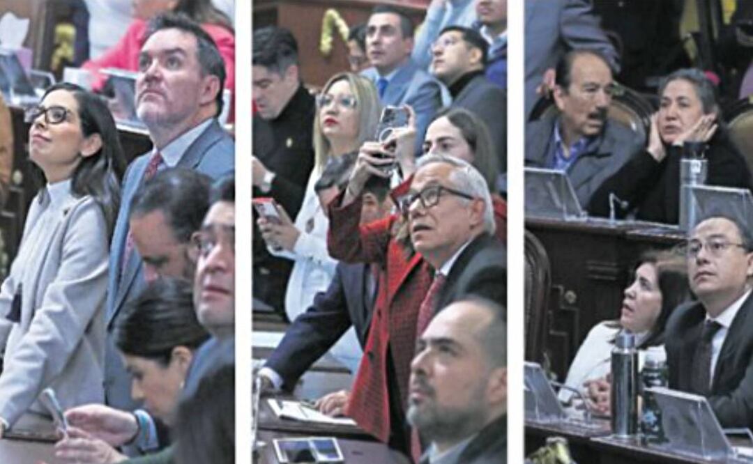 Todos los diputados de oposición miraron al tablero al momento de la votación. Foto: El Universal