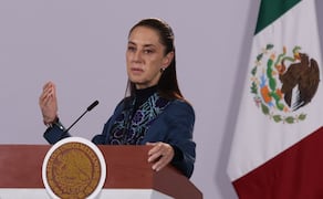 La presidenta Claudia Sheinbaum en la “Mañanera del Pueblo” del 23 de septiembre de 2026 en Palacio Nacional. Foto: Carlos Mejía/ EL UNIVERSAL
