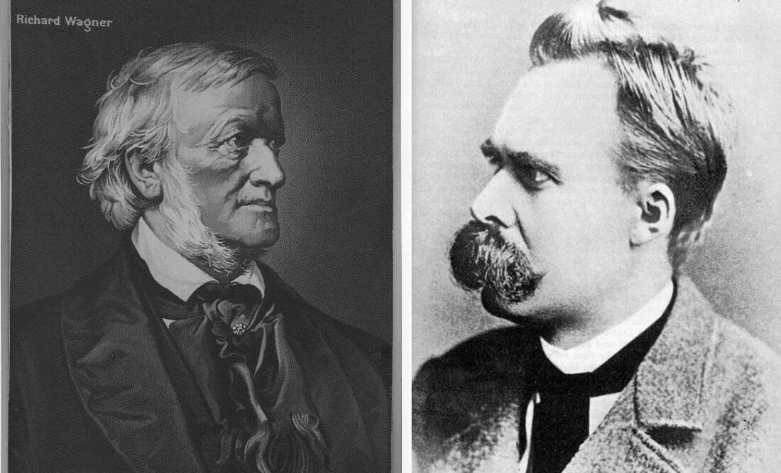 Richard Wagner, compositor alemán del siglo XIX, cuya obra influyó en Nietzsche.
Crédito de la imagen de Wagner: The Metropolitan Museum of Art. Crédito de la imagen de Nietzsche: Lebendiges Museum Online