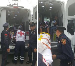 Policías apoyan parto en Metro Candelaria