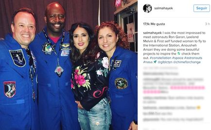 Salma Hayek convive con astronautas