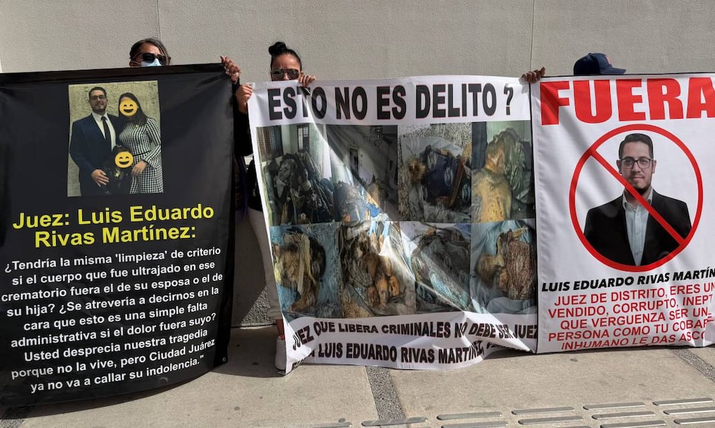 Colectivo Memoria, Dignidad y Justicia exige destitución del juez Luis Eduardo Rivas Martínez. Foto: Paola Gamboa