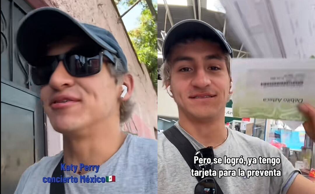 Fanáticos de la cantante acudieron a sacar su tarjeta en Banco Azteca para acceder a la preventa de su show en México. Fotos: Tiktok @efrenesqueda