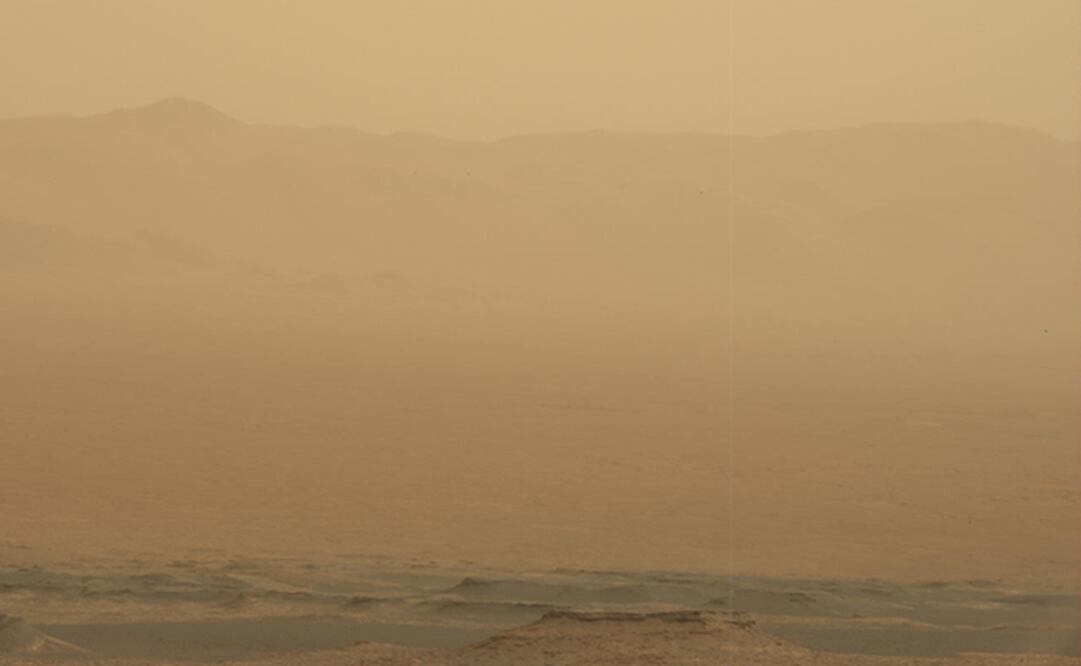 imagen captada por la NASA durante la tormenta de polvo, a principios de este mes
