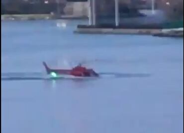 Captan accidente de helicóptero en Nueva York