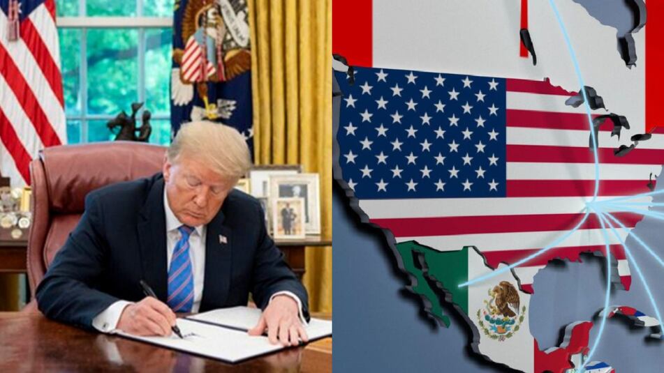 Trump hace oficial la imposición del 25% de aranceles para México y Canadá.