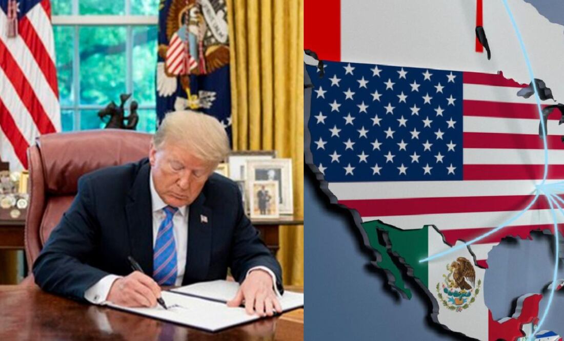 Trump hace oficial la imposición del 25% de aranceles para México y Canadá.