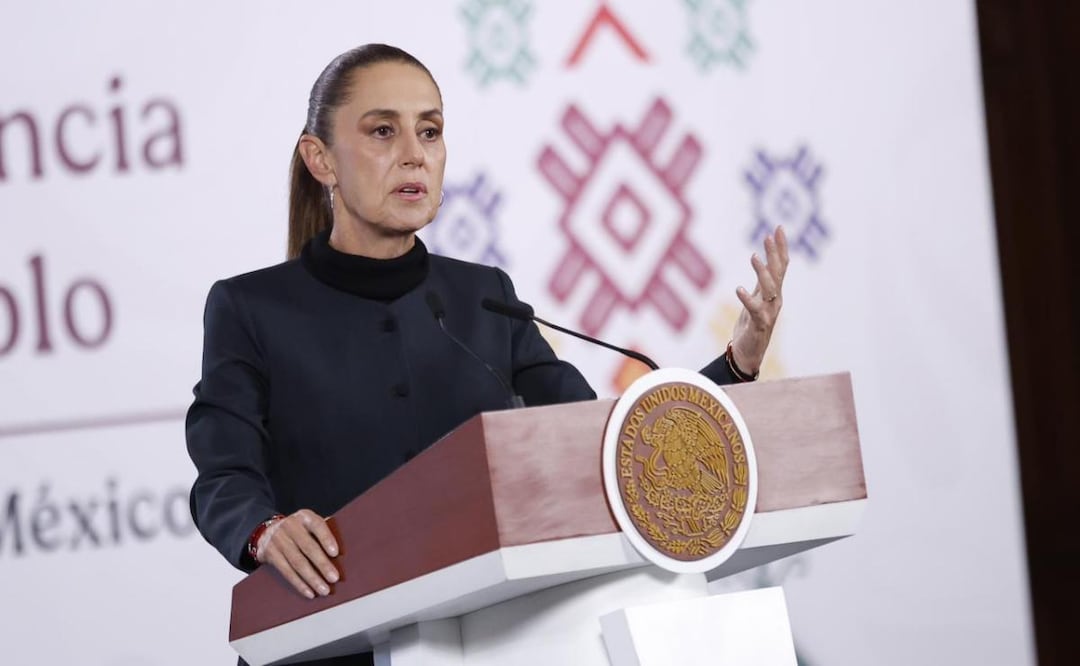 Presidenta Claudia Sheinbaum durante su conferencia mañanera de este 21 de enero del 2026 (21/01/2026). Foto: Diego Simón Sánchez / EL UNIVERSAL