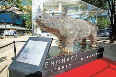 Huichol art in Mexico City