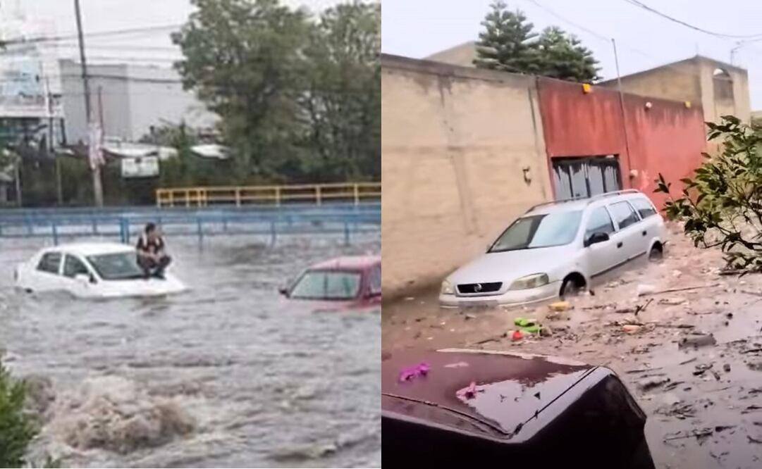 Decenas de autos y sus tripulantes quedaron atrapados en una corriente de agua que  cubrió los vehículos. Fotos: Especiales