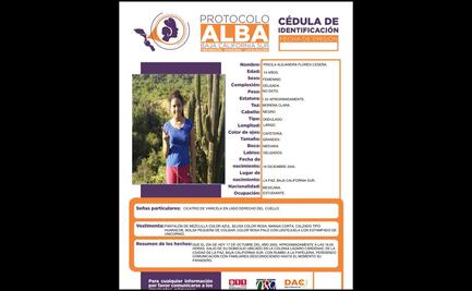 Activan protocolo Alba por menor desaparecida en Baja California Sur