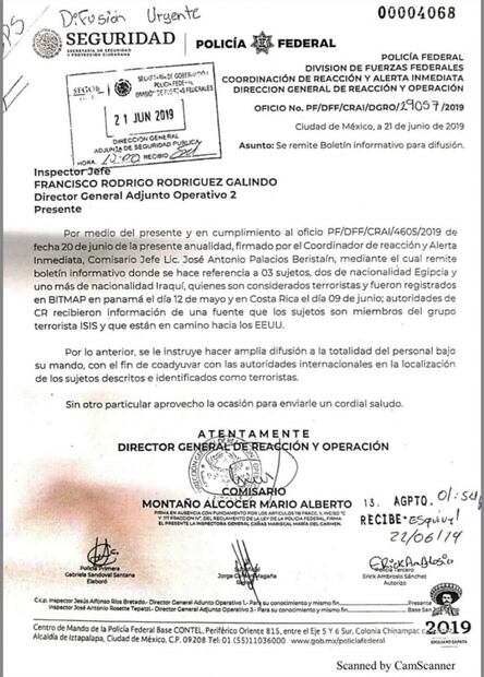 Costa Rica espera deportación de tres hombres supuestamente ligados al EI