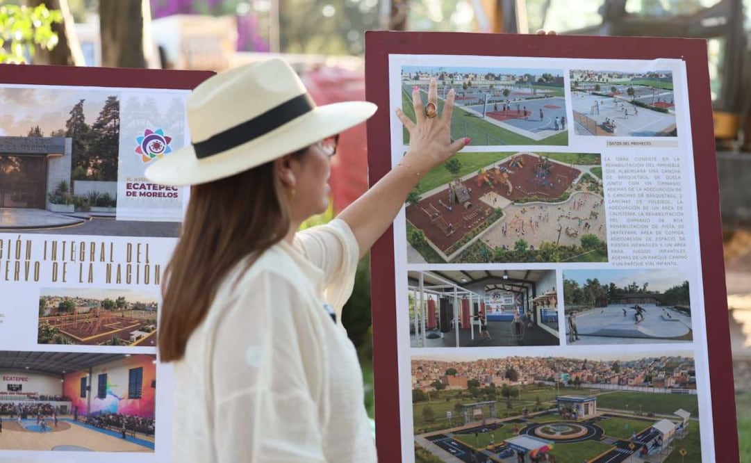 Azucena Cisneros Coss informó que después de años de abandono, el gobierno por fin iniciara la remodelación del emblemático deportivo. Fotos: Especiales.