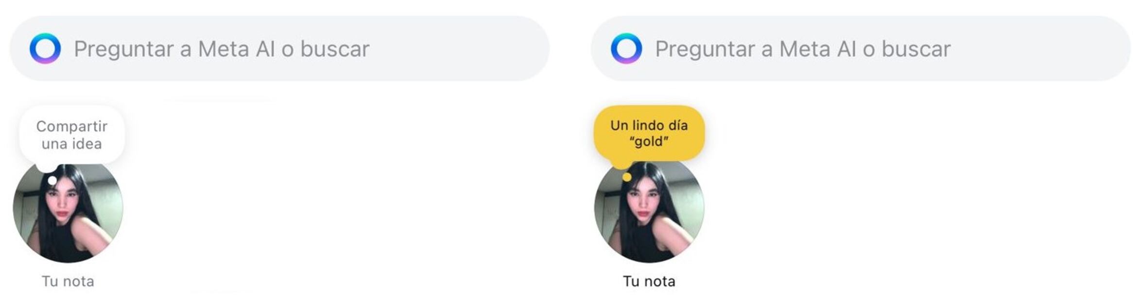 "Notas doradas" en Instagram. Foto: Captura de pantalla / EL UNIVERSAL