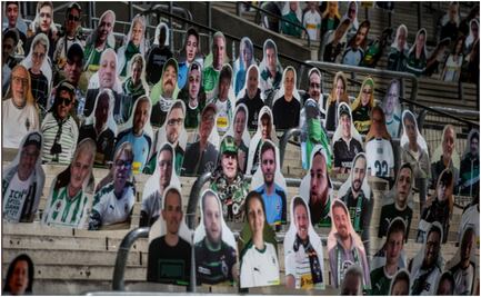 Equipo en Alemania llena tribuna de su estadio con imágenes de sus aficionados
