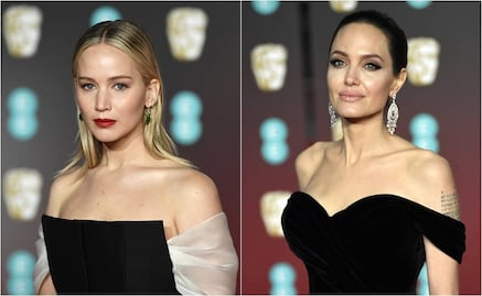 Jennifer Lawrence, Jolie y Salma, en la alfombra de los BAFTA