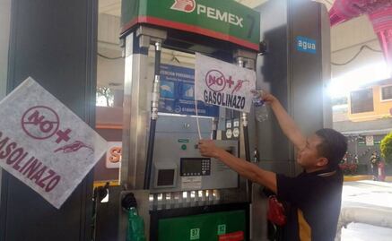 Tras marchar, manifestantes toman gasolinera en Tlalpan